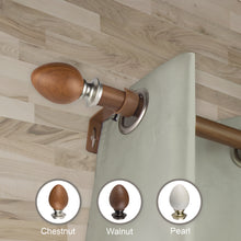 Load image into Gallery viewer, Ovate Faux Wood Curtain Rod