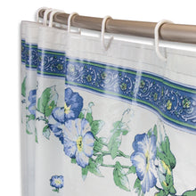 Load image into Gallery viewer, Blue Pastel Floral Shower Curtain