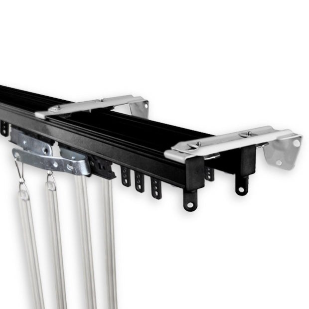 Commercial Wall/Ceiling Double Track Kit Black