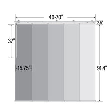 Load image into Gallery viewer, Embroidered Cadet 5-Panel Single Rail Panel Track Extendable 40&quot;-70&quot;W x 91.4&quot;H, Panel width 15.75&quot;
