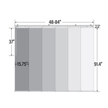 Load image into Gallery viewer, Embroidered Cadet 6-Panel Single Rail Panel Track Extendable 48&quot;-84&quot;W x 91.4&quot;H, Panel width 15.75&quot; - 80% LIGHT-FILTERING
