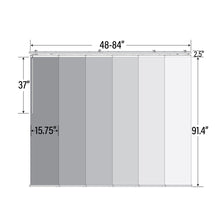 Load image into Gallery viewer, Sage Gray 6-Panel Single Rail Panel Track Extendable 48&quot;-84&quot;W x 91.4&quot;H, Panel width 15.75&quot; - 100% BLACKOUT
