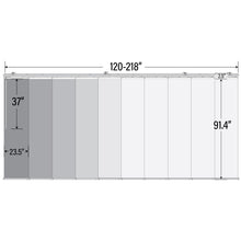 Load image into Gallery viewer, Embroidered Cadet 10-Panel Double Rail Panel Track 120&quot;-218&quot;W x 91.4&quot;H, Panel width 23.5&quot;
