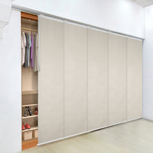 Load image into Gallery viewer, Pearl 5-Panel Single Rail Panel Track 58&quot;-110&quot;W, Panel width 23.5&quot;
