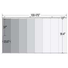Load image into Gallery viewer, Canary 8-Panel Double Rail Panel Track 130&quot;-175&quot;W x 91.4&quot;H, Panel width 23.5&quot;
