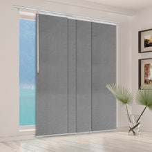 Load image into Gallery viewer, Woven Gray 4-Panel Single Rail Panel Track 48&quot;-88&quot;W x 91.4&quot;H, Panel width 23.5&quot;
