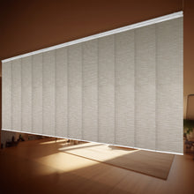 Load image into Gallery viewer, Oat Brown 12-Panel Double Rail Panel Track 140&quot;-260&quot;W, Panel width 23.5&quot;
