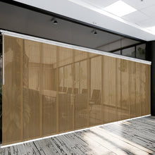 Load image into Gallery viewer, Dappled Gold 10-Panel Double Rail Panel Track 120&quot;-218&quot;W, Panel width 23.5&quot;
