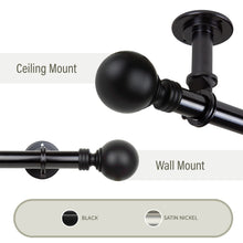 Load image into Gallery viewer, Globe 1&quot; Ceiling Curtain Rod/ Room Divider
