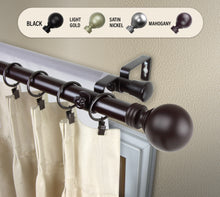 Load image into Gallery viewer, Globe 1&quot; Double Curtain Rod
