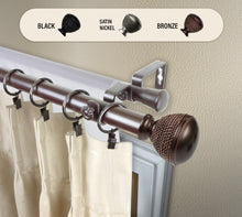 Load image into Gallery viewer, Braided 1&quot; Double Curtain Rod
