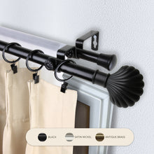Load image into Gallery viewer, Scallop 13/16&quot; Double Curtain Rod
