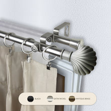 Load image into Gallery viewer, Scallop 13/16&quot; Double Curtain Rod
