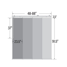 Load image into Gallery viewer, Charlotte 4-Panel Single Rail Panel Track 48&quot;-88&quot;W x 91.4&quot;H, Panel width 23.5&quot;
