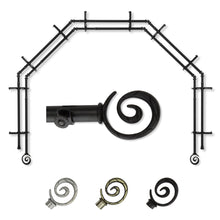 Load image into Gallery viewer, Spiral 13/16&quot; 5-Sided Double Bay Curtain Rod
