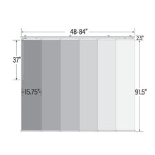 Load image into Gallery viewer, Embroidered Chiffon 6-Panel Single Rail Panel Track Extendable 48&quot;-84&quot;W x 91.4&quot;H, Panel width 15.75&quot; - 80% LIGHT-FILTERING
