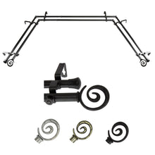 Load image into Gallery viewer, Spiral 13/16&quot; Double Bay Curtain Rod
