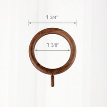 Load image into Gallery viewer, 1-3/8&quot; Faux Wood Curtain Eyelet Rings (Set of 10)
