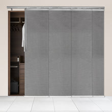 Load image into Gallery viewer, Woven Gray 4-Panel Single Rail Panel Track 48&quot;-88&quot;W x 91.4&quot;H, Panel width 23.5&quot;
