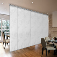 Load image into Gallery viewer, Lotus 6-Panel Single Rail Panel Track 70&quot;-130&quot;W, Panel width 23.5&quot; - 50% LIGHT-FILTERING
