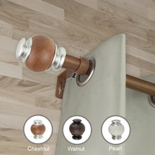 Load image into Gallery viewer, Marble Faux Wood Curtain Rod
